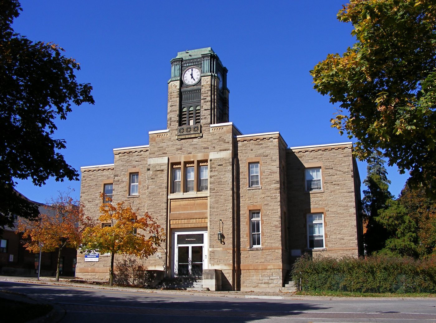 The Mill Street clock tower building in Halton Hills — Sensible serves commercial and industrial buildings across Halton Hills, Ontario